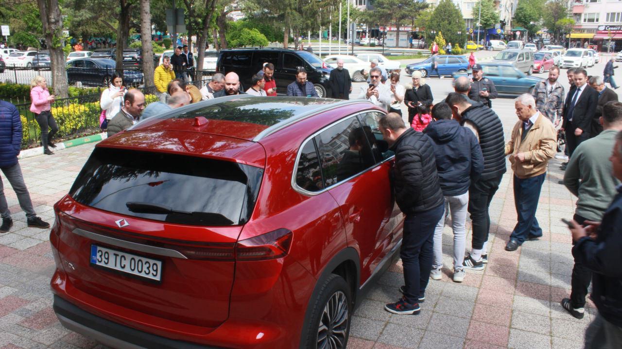 Kırklareli'de yerli otomobil Togg'a yoğun ilgi