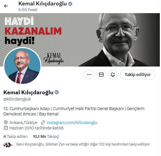 Twitter, Kılıçdaroğlu'na devlet başkanlarına verilen gri doğrulama rozeti verdi