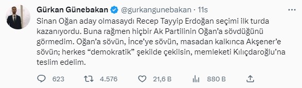 Tepkilerin odağında yer alan Oğan'dan dikkat çeken beğeni: Herkes çekilsin, memleketi Kılıçdaroğlu'na teslim edelim