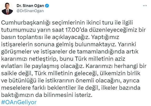 Sinan Oğan'a açık açık soruldu: Erdoğan'ı destekleyeceğiniz doğru mu?