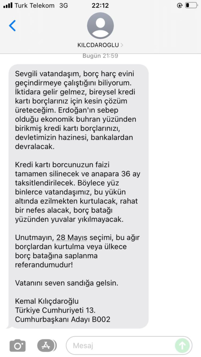 Kılıçdaroğlu'nun vatandaşlara attığı SMS mesajlarına yasak gelmesi tartışmalarına Turkcell CEO'su da dahil oldu: BTK kararını uygulamak zorundayız