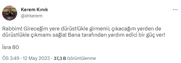 Son dakika! Kızılay Başkanı Kerem Kınık'tan istifa kararı sonrası ilk paylaşım