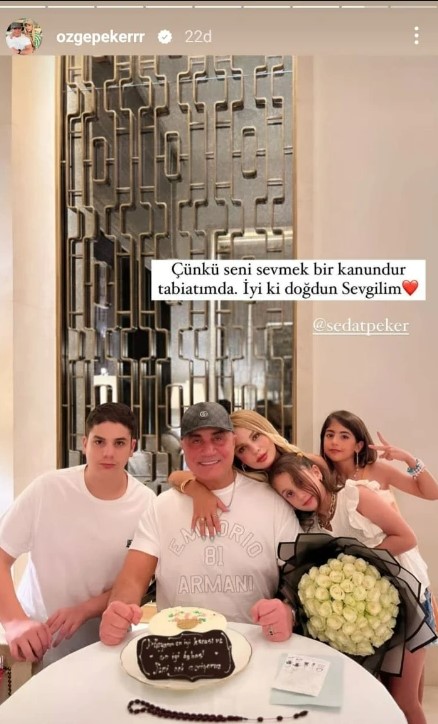 Sedat Peker aylar sonra karısının Instagram'ında ortaya çıktı