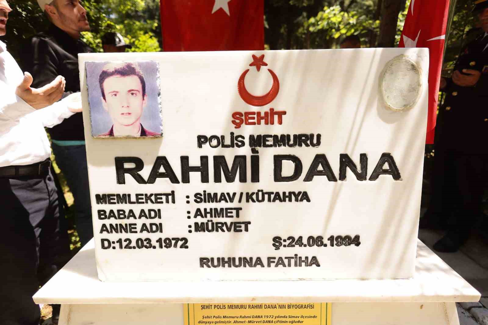 Şehit polis memuru Rahmi Dana dualarla anıldı
