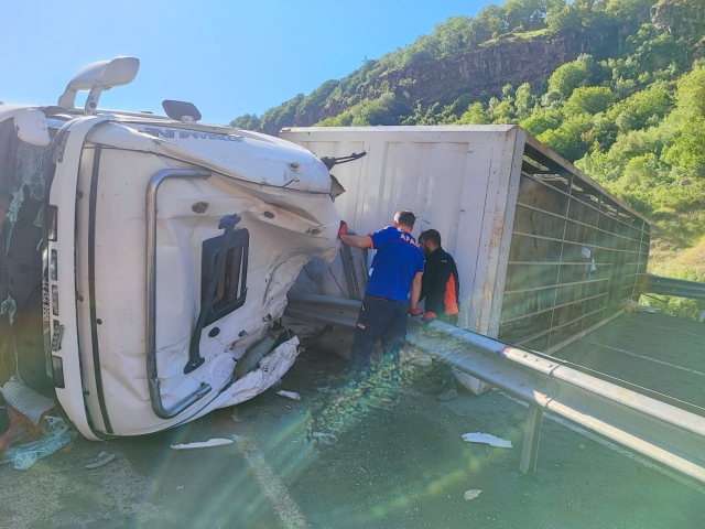Bitlis'te tır kazası! Sürücü hayatını kaybetti, 150 koyun telef oldu