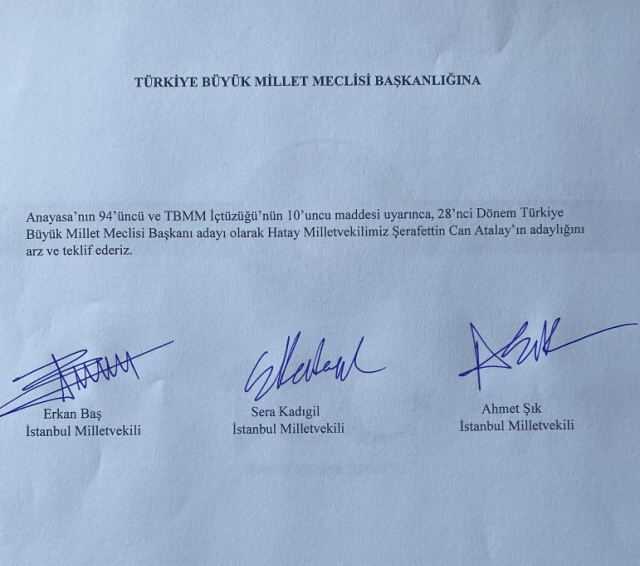 TİP, Gezi Davası'ndan tutuklu bulunan Hatay Milletvekili Can Atalay'ı TBMM Başkanlığı'na aday gösterdi