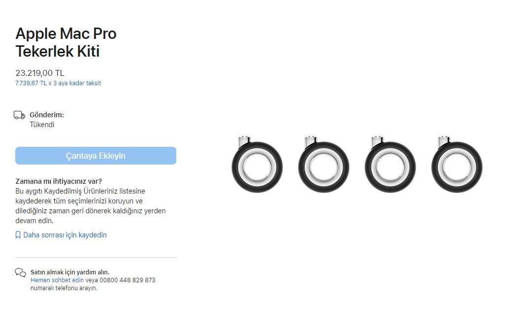 iPhone 11'den daha pahalı! Mac Pro'nun tekerlek kiti fiyatı dudak uçuklattı!
