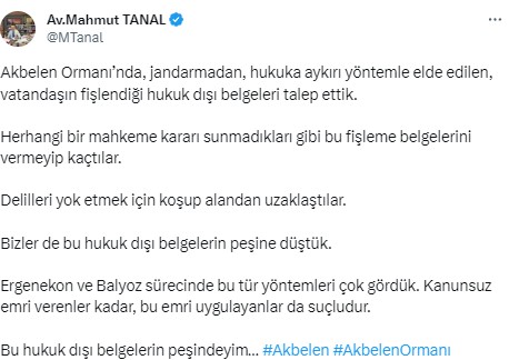 Akbelen'de CHP'li Mahmut Tanal'la jandarma arasında kovalamaca: Burada fişleme yapamazsınız