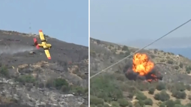 Son Dakika: Yunanistan'ın Eğriboz Adası'nda düşen yangın söndürme uçağındaki 2 pilot hayatını kaybetti