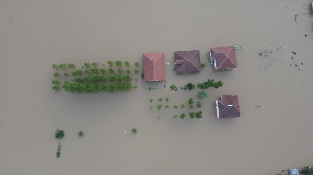 Efteni Gölü'ndeki taşkın 350 dekarlık alanı etkiledi! Bir köy sulara gömüldü, maddi zarar büyük