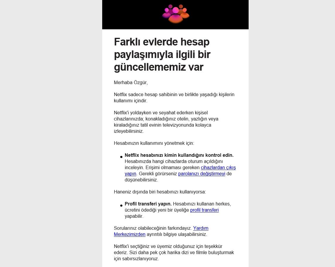 Netflix'te şifre paylaşma dönemi resmen sona erdi!