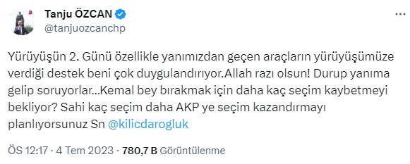 Tanju Özcan'dan Kılıçdaroğlu'nu küplere bindirecek paylaşım: 'Kemal Bey bırakmak için daha kaç seçim kaybedecek?' diye soruyorlar