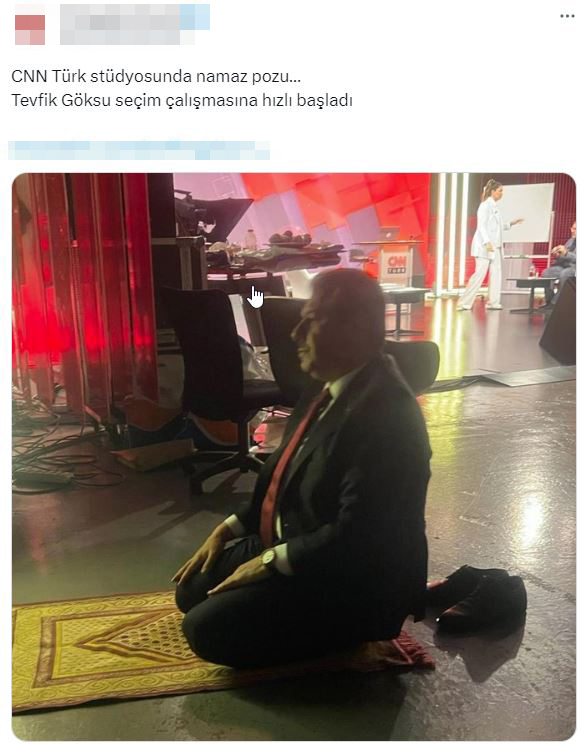 AK Parti'de ismi İBB adaylığı için geçen Tevfik Göksu'nun namaz fotoğrafı gündem oldu