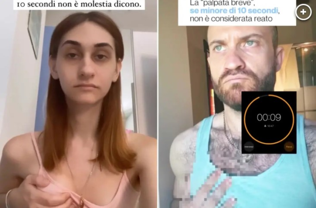 İtalya'da taciz kararına tepki! İnsanlar kendine dokundukları anların videosunu yayınladı