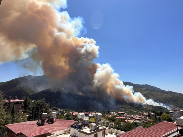 Hatay'da orman yangını! Ekipler hem karadan hem havadan müdahale ediyor