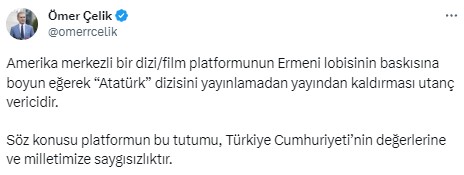 Ermeni lobisinin paylaşımı ortalığı ayağa kaldırdı! Atatürk dizisini yayınlamaktan vazgeçen Disney'e tepkiler çığ gibi