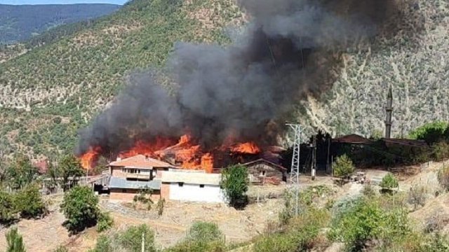 Kastamonu'da köyde yangın çıktı: Çok sayıda ev küle döndü