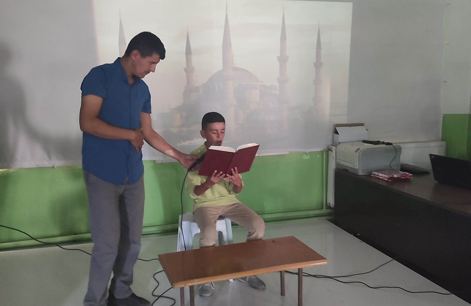 Hisarcık’ta köy okulunda Mevlidi Nebi programı