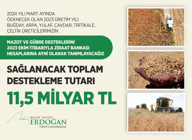 Cumhurbaşkanı Erdoğan'dan çiftçilere müjde: Ödemeyi öne çekerek üreticilerimizin yanında olacağız