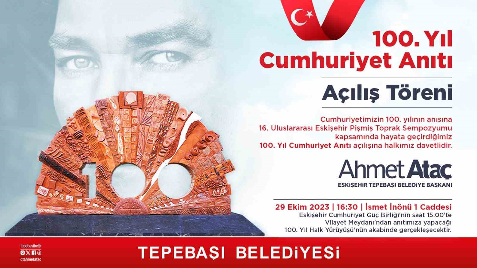 100. Yıl Cumhuriyet Anıtı açılıyor