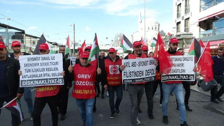 DİSK Filistin'e yönelik saldırıları protesto etti