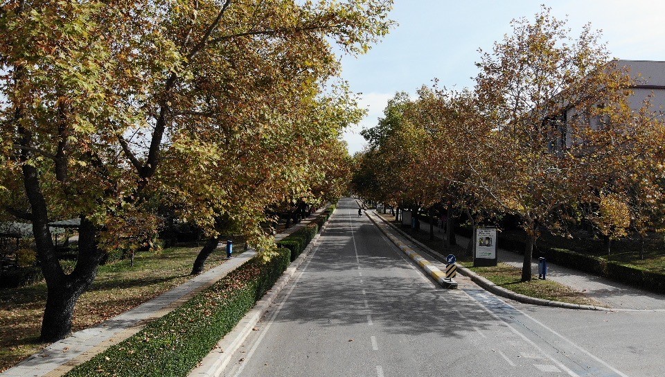 Eskişehir’de kampüsten hayran bırakan sonbahar manzaraları
