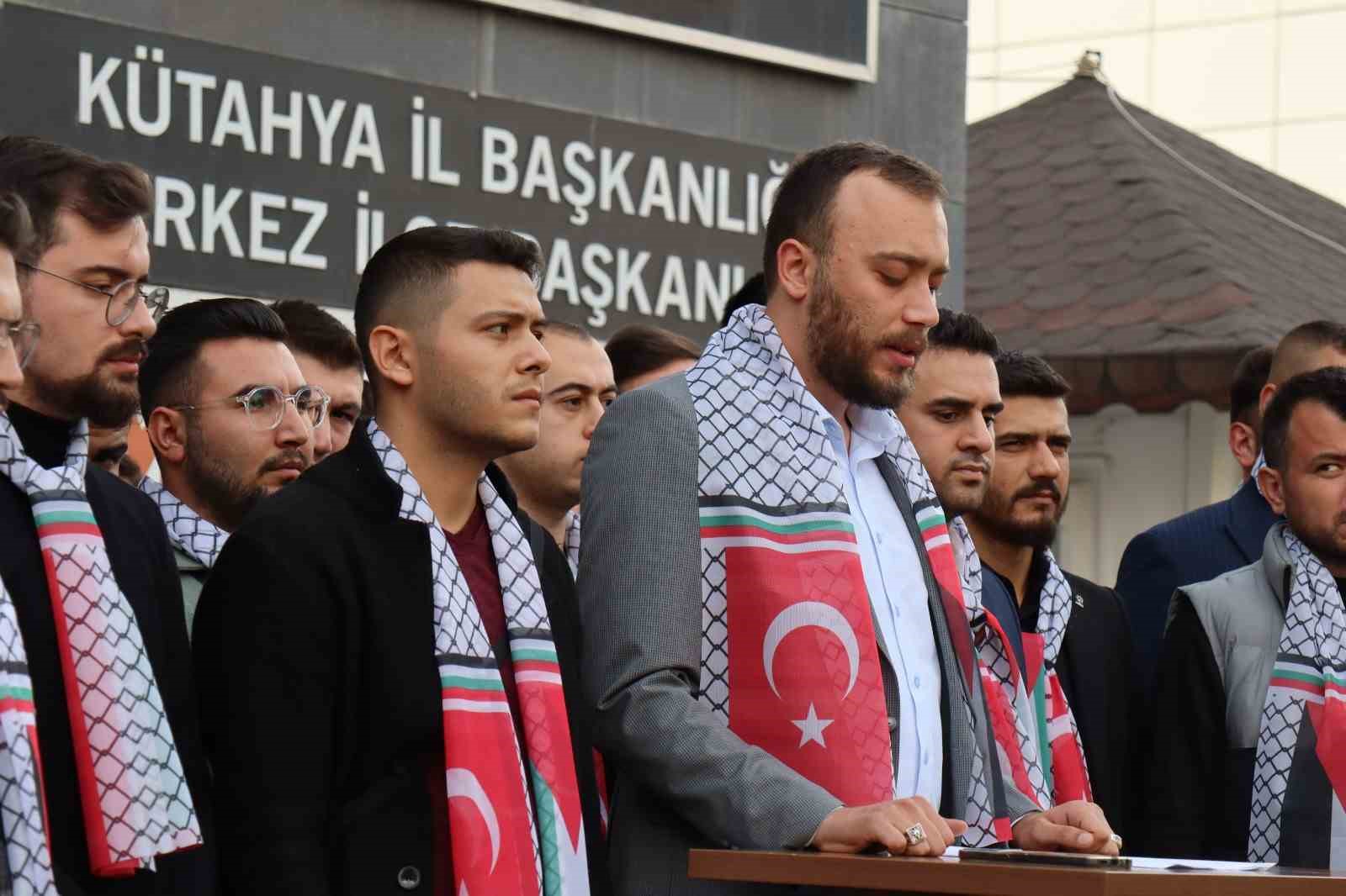 Kütahya’da AK Partili gençlerden İsrail’e tepki