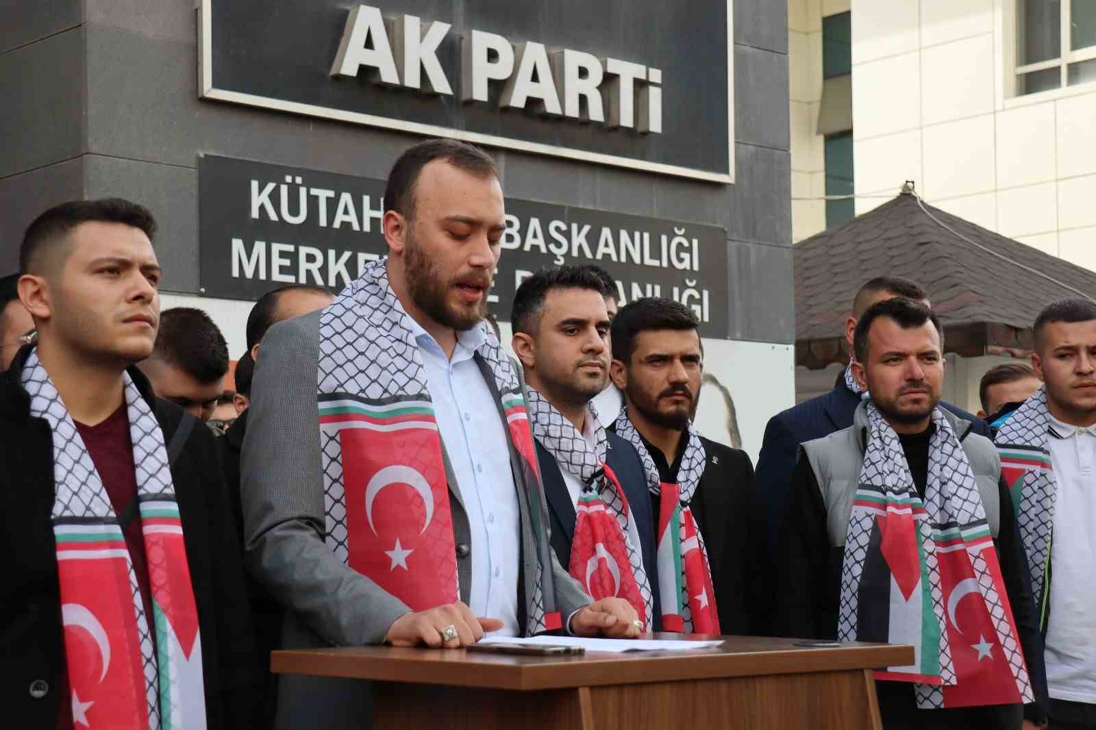 Kütahya’da AK Partili gençlerden İsrail’e tepki