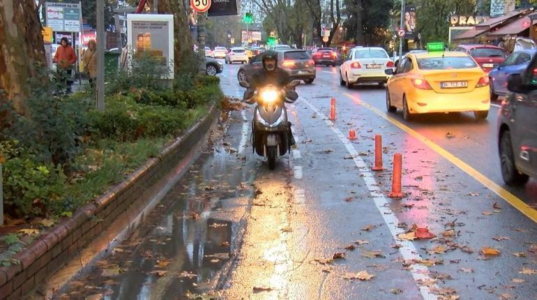 Bağdat Caddesi'ndeki bisiklet yolu tehlike saçıyor