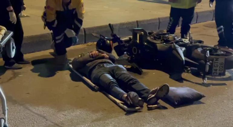 Kadıköy'de motosiklet kazası: Metrelerce sürüklendi