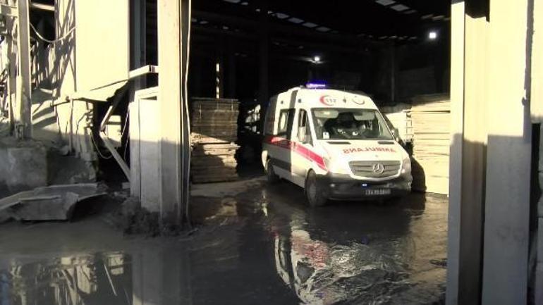 Hadımköy'de işçi beton mikserine düştü
