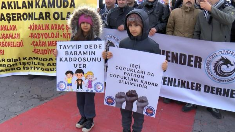 Kadıköy'de kadro isteyen işçiler eylem yaptı