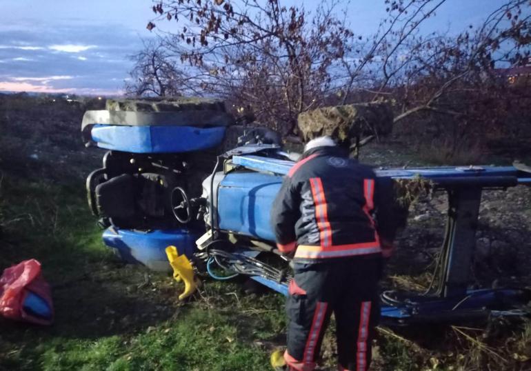 Malatya'da devrilen traktörün sürücüsü ağır yaralı