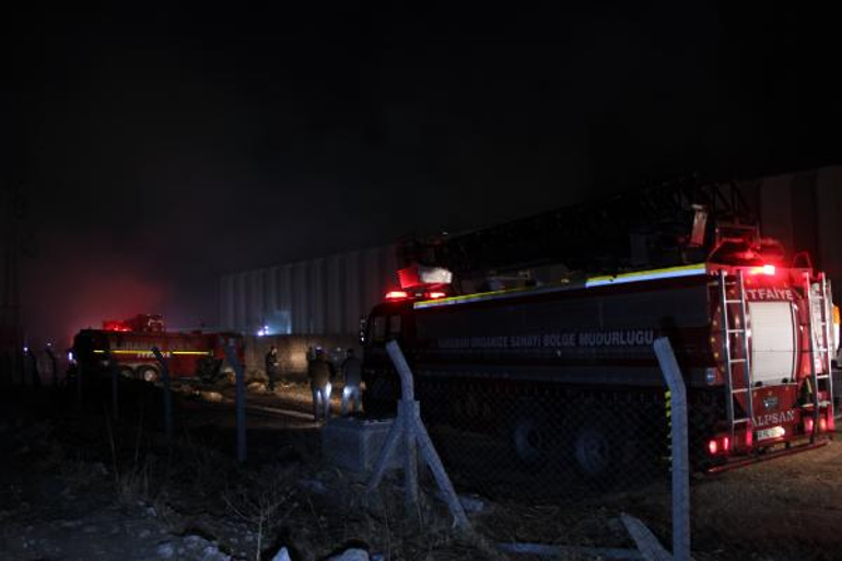 Karaman'da palet fabrikasında yangın