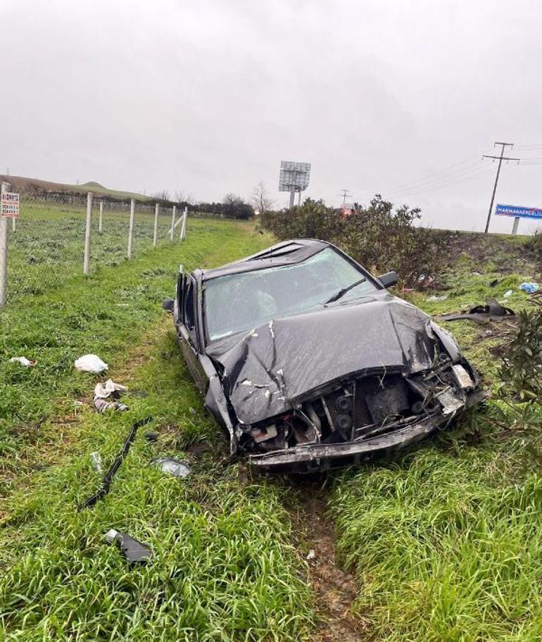 Tekirdağ'da otomobil takla attı; Duygu öldü, sürücü yaralı