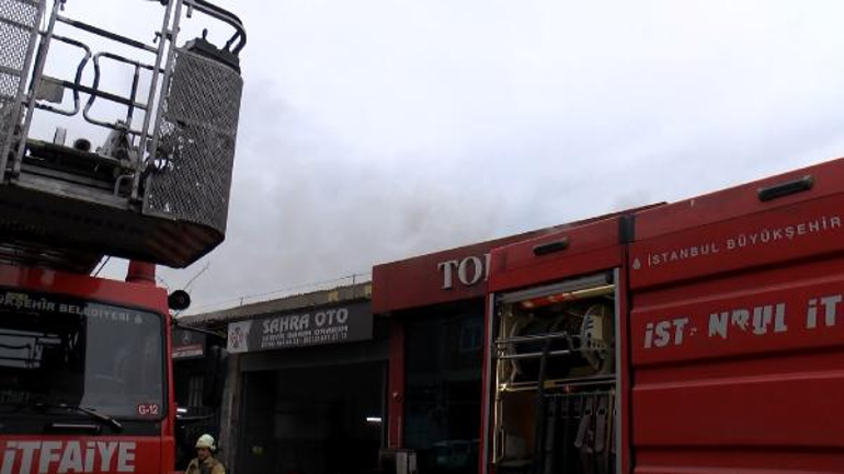 Başakşehir'de oto yedek parça dükkanında yangın