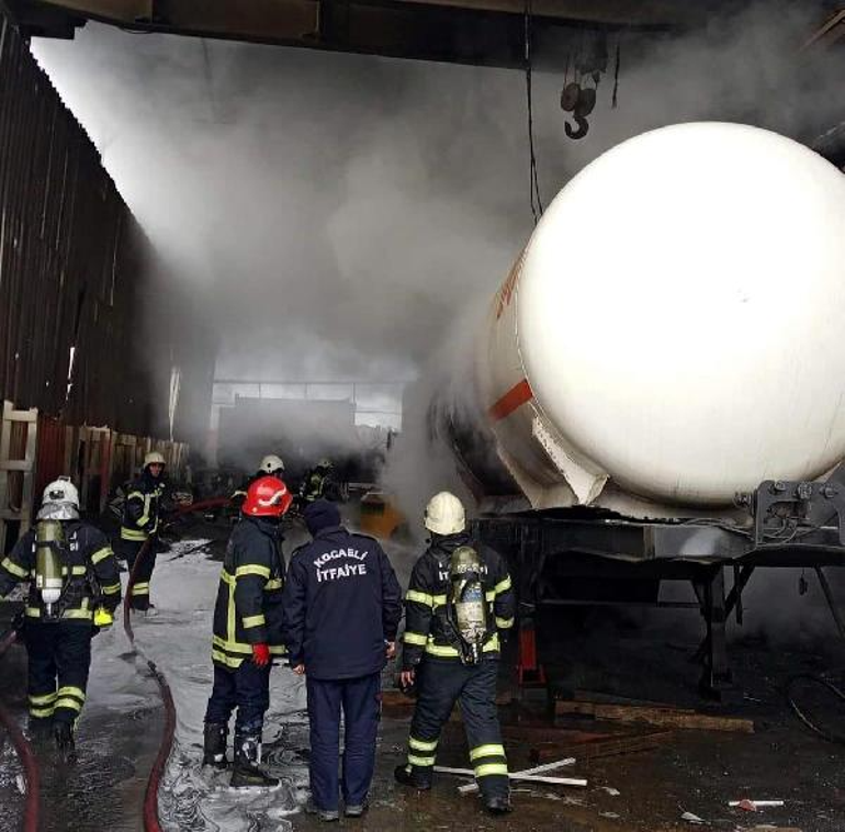 Fabrikada boş LPG tankında kumlama işlemi sırasında patlama: 1 işçi yaralı
