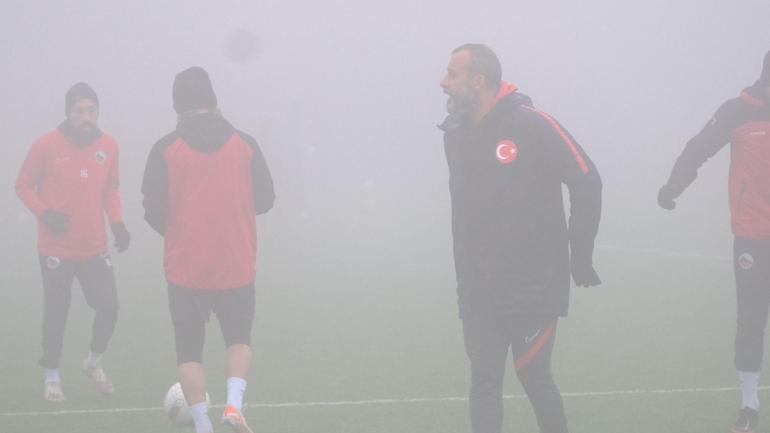 Mardinspor, ikinci devre hazırlığını yoğun sis altındaki idmanla sürdürdü