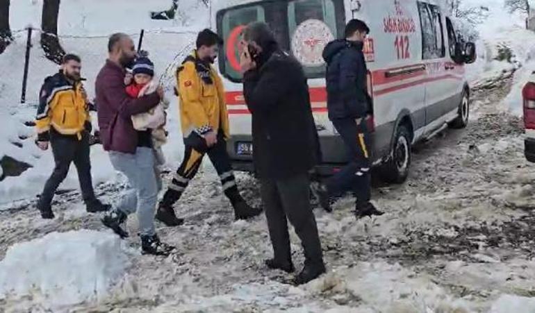 Muhammed bebek, kardan kapanan yolun açılması ile hastaneye götürüldü