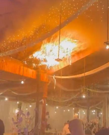 Mersin'de, düğün salonunda korkutan yangın