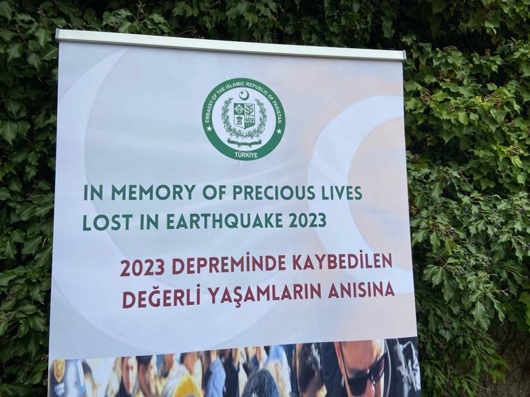 Pakistan Büyükelçiliği'nde depremde hayatını kaybedenler için fidan dikildi
