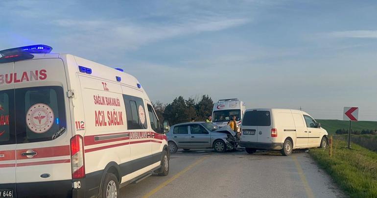 Tekirdağ’da otomobil ile hafif ticari araç çarpıştı: 7 yaralı