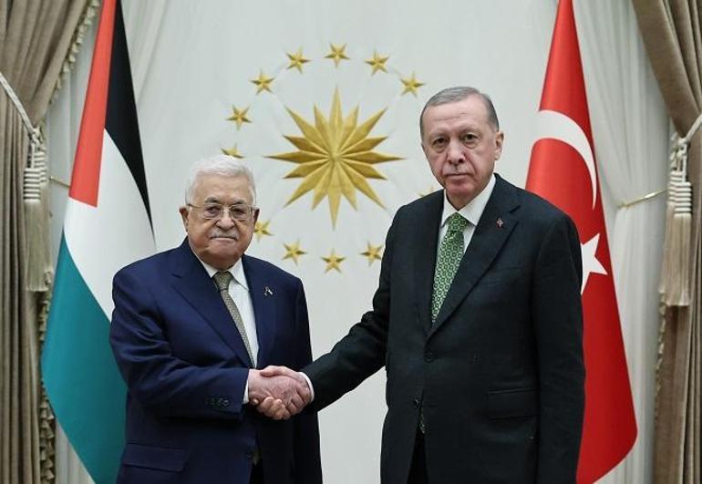 Cumhurbaşkanı Erdoğan, Filistin Devlet Başkanı Abbas ile görüştü
