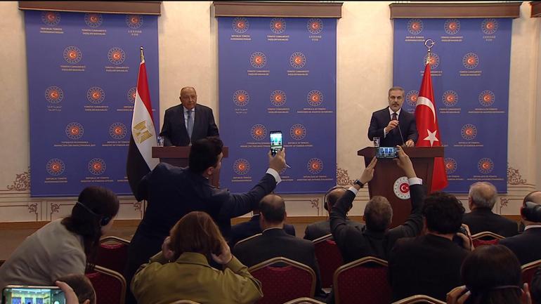 Dışişleri Bakanı Fidan ve Mısır Dışişleri Bakanı Şükri'den basın toplantısı