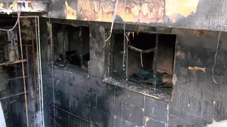 Beşiktaş'taki gece kulübü yangınında hasar gören binanın içi görüntülendi