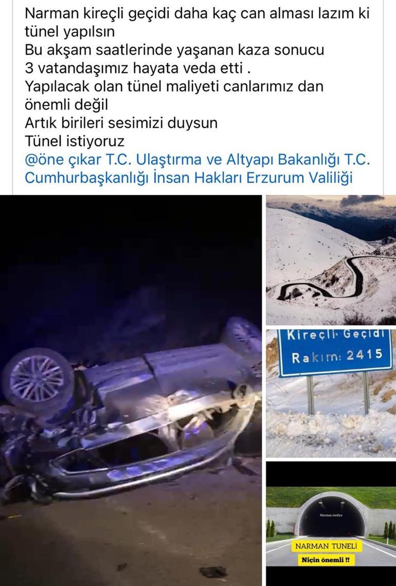 Erzurum'da otomobil dereye yuvarlandı: 3 ölü, 2 yaralı