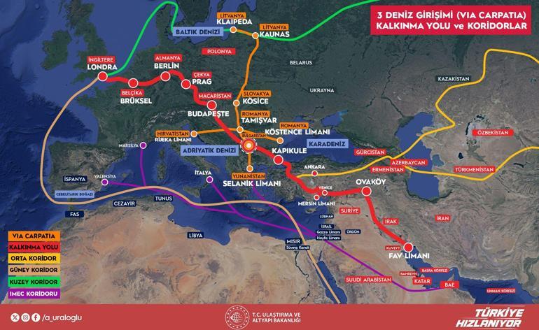 Bakan Uraloğlu: Ortadoğu'daki ticaret yolları Türkiye üzerinden Avrupa'ya bağlanacak