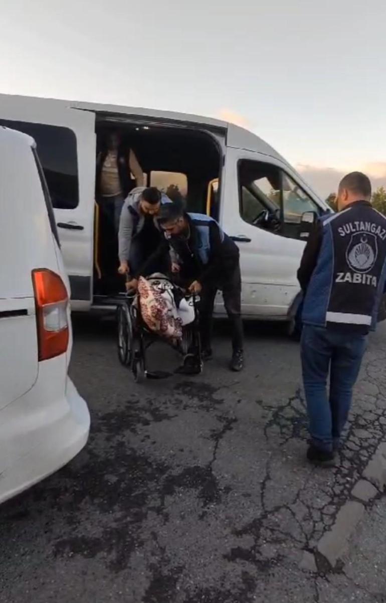 Sultangazi'de dilencilerden tekerlekli sandalyeyle duygu sömürüsü