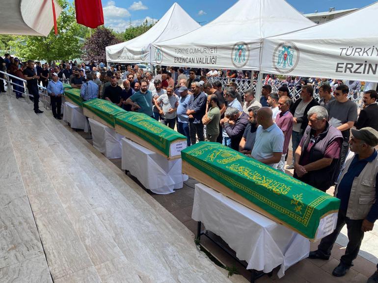 İliç'teki maden ocağından çıkarılan son 5 işçi için cenaze töreni düzenlendi