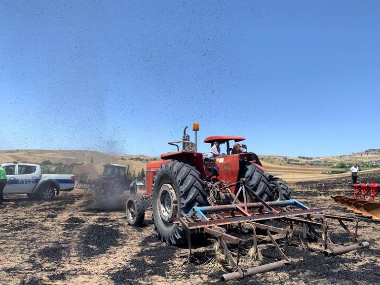 Ankara'da ekili 100 dönüm arpa ve buğday yandı